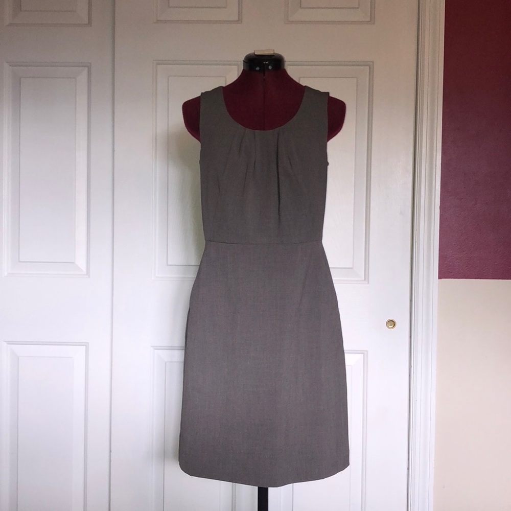 Loft  |  Grey Scoop Neck Dress